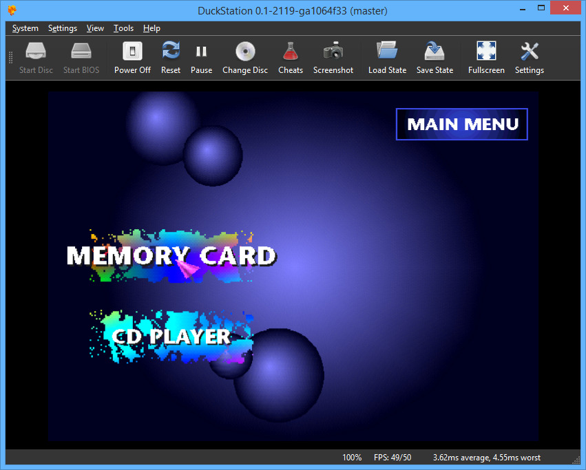DuckStation QT GUI with memorycards screenshot, image at PSEmu.pl - recent news, latest files and more PS1 Emulation, emulacja, wiadomości, emulatory, gry homebrew.