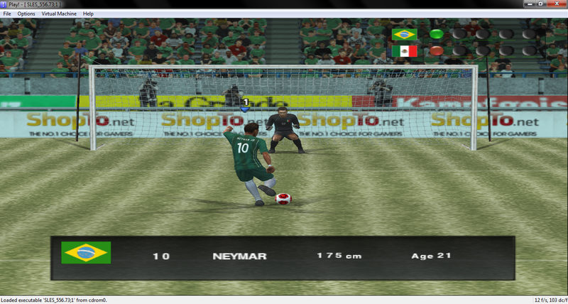 Play! multiplatform PS2 emulator running PES 2014 - image from PSEmu.pl :: recent news, latest files, free homebrew games, all you want in topic of PS2 emulation. Pliki, wiadomości, darmowe gry homebrew.