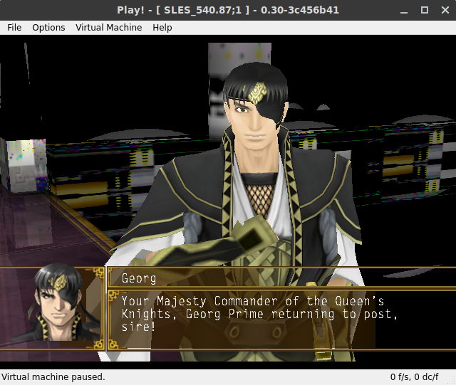 Play! PS2 emulator running Suikoden V - image from PSEmu.pl :: recent news, latest files, free homebrew games, all you want in topic of PS2 emulation. Pliki, wiadomości, darmowe gry homebrew.