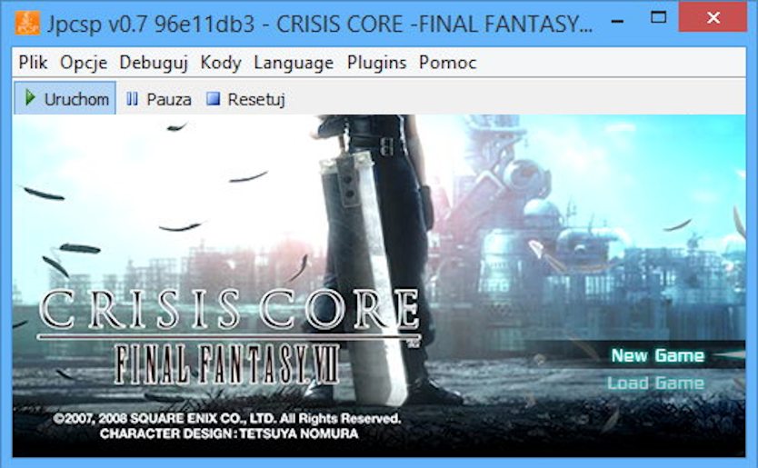 JPCSP running Final Fantasy VII Crisis Core - image from PSEmu.pl Visit for latest news and files related to PSP emulation for PC and mobile systems. PPSSPP, JPCSP, soywiz emulators for Windows, Linux, macOS and android system. Visit PSEmu.pl for free PSP games and latest emulators