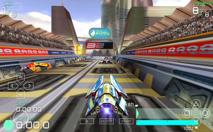 PPSSPP emulator running Wipeout Pure - image #003 from PSEmu.pl Visit for latest news and files related to PSP emulation for PC and mobile systems. PPSSPP, JPCSP, soywiz emulators for Windows, Linux, macOS and android system. Visit PSEmu.pl for free PSP games and latest emulators
